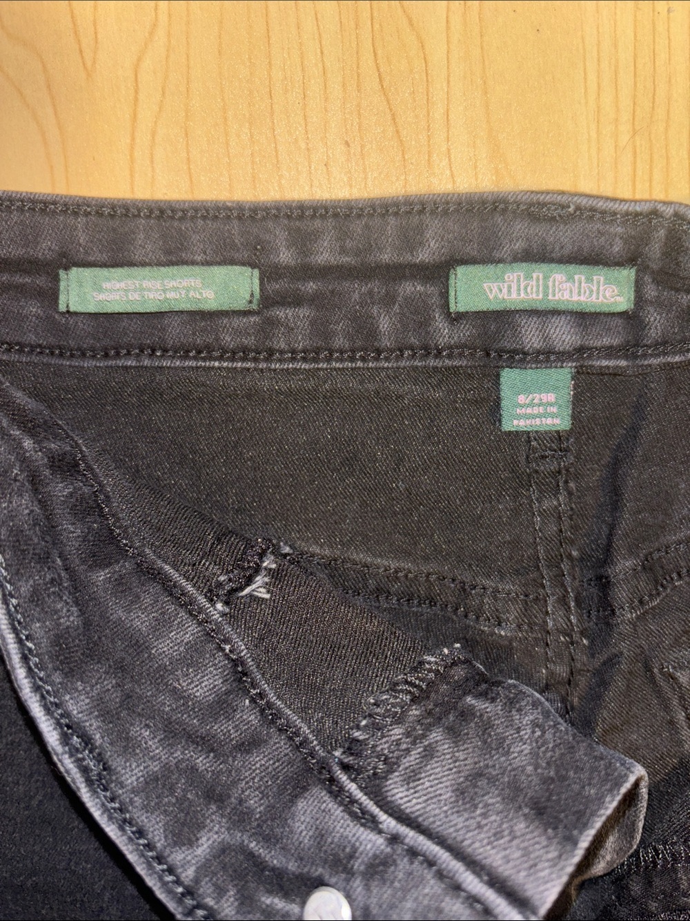 wild fable High-Waist Black Denim Shorts - Picture 3 of 4